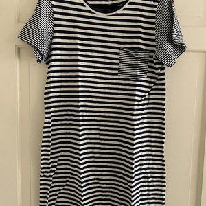 J. Crew, Nacy Blue and White, Size L Dress